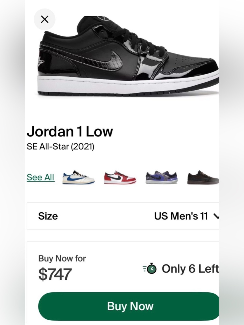 Nike Air Jordan 1 Low SE all star (2021) Authentic verified by stock x